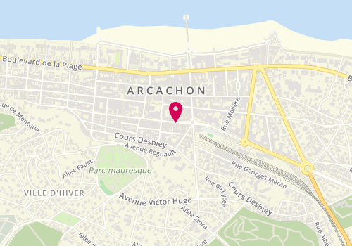 Plan de Arcachon Pressing, 12 Cours Tartas, 33120 Arcachon