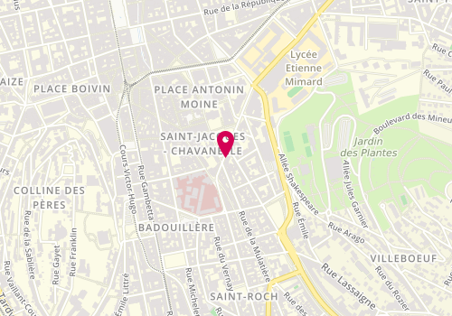 Plan de M M S A, 35 Place Chavanelle, 42000 Saint-Étienne
