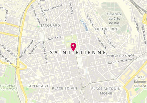 Plan de Pressing de la Loire, 13 Rue Président Wilson, 42100 Saint-Étienne