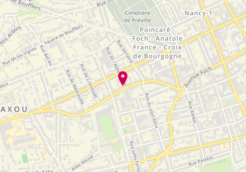 Plan de Pressing Medreville, 58 Rue de Laxou, 54000 Nancy