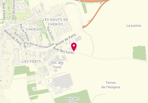 Plan de Blanchisserie Drouaise, 28 Rue des Forts, 28500 Chérisy