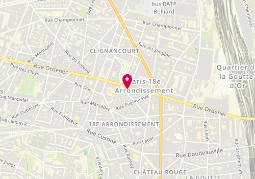 Plan de 97 Pressing Montmartre, 97 Rue Ordener, 75018 Paris